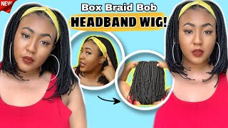 Affordable Headband Wigs! Sensationnel Box Braid 4X4 Wig Best Synthetic Headband Wig With No Stress!