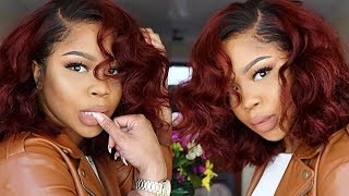 Romantic Red Long Bob : Start To Finish Frontal Wig Ft Ali Pearl Hair