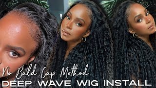 No Bald Cap! Big Curly Deep Wave Clear Lace Wig Install! Xrsbeautyhair | Alwaysameera