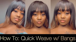 How To: Quick Weave W/ Bangs Using A Closure *Step By Step Tutorial * |Tatiaunna