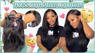 Hot Selling Hd Lace Wig Review Wig Install For Simple Straight Hairstyle #Elfinhair Review