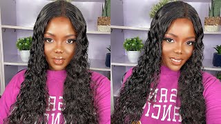 How To Deep Wave 26Inch Lace Frontal Wig Install & Style Tutorial | Ft. Moxika Hair