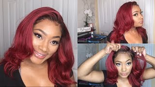 7X7 Glueless Lace Closure| How To.. Red Hair Water Color Method