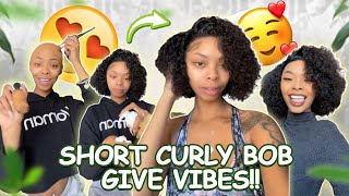 Early Autumn Curly Bob Wig!✨ Prepluck Lace Front Wig | Affordable Short Hair Ft.#Ulahair