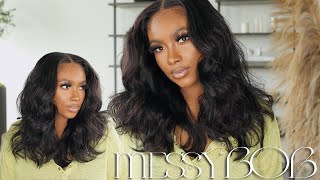 Voluminous Messy Bob For Spring Using Hurela Hair Upgraded 5X5 Hd Lace Closure Wig