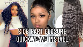 Best Lace Closure Quickweave Install...Frontals Are Canceled|Ari J.