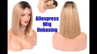 Aliexpress Wig Unboxing  Lace Front Human Hair Wigs Bob Wigs