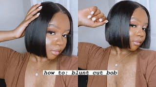 How To: Blunt Cut Bob Tutorial + 4 Month Update | Amazon Prime Ft. Jaja Hair