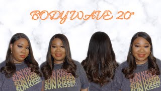 *New Human Hair Blend Hd Lace Front Wig| Sensationnel Body Wave 20"