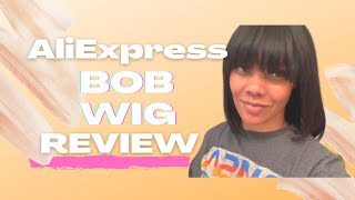 Aliexpress Bob Wig With Bang Review | #Aliexpresswig #Wigreview #Bangbobwig #Bobwig #Naturalhairwig