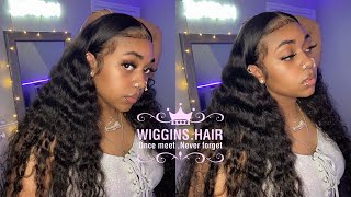 Step-By-Step Invisible 13*6 Hd Lace Melt Down! Bombshell Loose Deep Wave Wig!Ft. Wiggins Hair