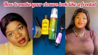 How To Make A Closure Look Like A Frontal | Step By Step | Hair Review Beginner Friendly 4X4 Closure