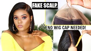 No‍♀️More Wig Cap Sis !!! Best Fake Scalp Method For Wigs Ft. Royalme | Omabelletv