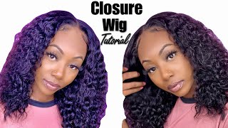 Closure Quick Weave Wig Tutorial Ft. Curly Hair Ft. Amazon Hair