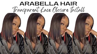 ✨How To: Detailed 4X4 Transparent Lace Closure Glueless Unit | Pink Peekaboo | Arabella Hair