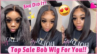 Add Affordable Bob Wig To Your Cart✨ Hd Lace Wig Install " 12Inch Short Hairstyle #Elfinhair Re