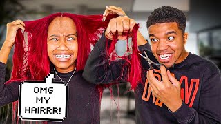 Cutting My Girlfriends Hair Prank *She Flipped Out!!!*
