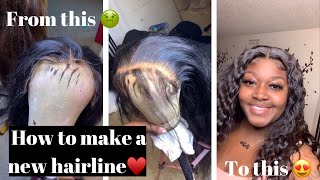 How To Restore An Old Wig/ Create A New Hairline ♥️