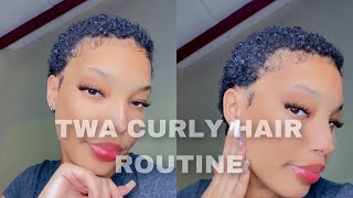 How To Curl Twa (Curly Hair Routine 4C Hair )