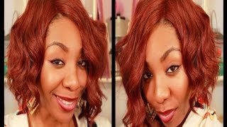 Wig Review | Short, Red & Wavy Curls : Asymmetrical Cut  (Budget Friendly)