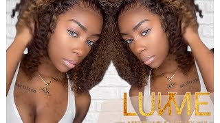 Curly Mix Brown Lace Front Bob Wig Ft Luvme Hair