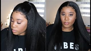 Versatile 13X6 Kinky Straight Lace Front Wig I Evawigs