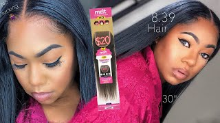 Under $50 | Janet Collection Melt Hd Lace Closure | 30'' Glueless Closure Quickweave Tutor