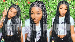 Tried A 36” Synthetic Styled Braided Wig For The 1St Time! Ft. Kalyss Hair  | Petite-Sue Divinitii