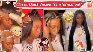 ✨Tutorial How To Quick Weave Straight Bundles With Hd Lace Closure #Ulahair Review