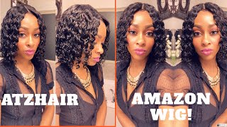 Best Affordable Brazilian 4X4 Lace Curly Bob | Amazon Wig | Ft. Atzhair