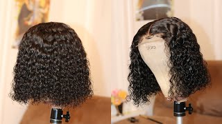 Watch Me Make A Curly Lace Closure Bob Wig Ft. Beauty Forever Hair | Voxo