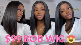 Bomb Affordable Silky A-Line Straight Bob Wig !!! Ft. Wigfever