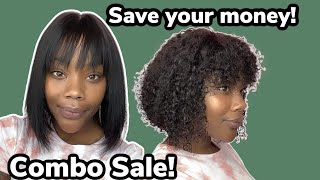 2 For 1 - Combo Sale| Two Bob Wigs| Two Packaged Lace Transformations| Ft. Mslynn Hair