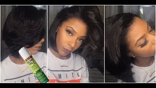 Perfect Effortless Bob Wig Left Side Part 13X6 Frontal Lace Wig | Luvme Hair | Ors Super Hold Spray
