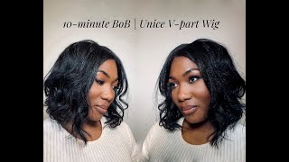 10 Min V-Part Bob Wig  | Unice Hair
