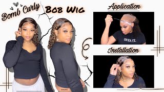 Curly Bob Wig | Zig Zag Part | Watch Me Slay This Install | Elva Hair ♡