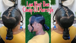 How To Do A Low Knot Bun With Braiding Hair