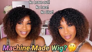 Most Natural Protective Style Wig!!   No Leave Out! No Lace! No Glue! Ombre Wig