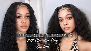 Beginner Friendly! 5X5 Closure Wig Install (No Bald Cap Method!) | Ft. Angie Queen Hair