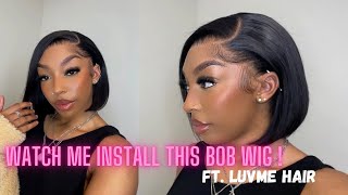 Watch Me Lnstall This 8In Bob Wig * Deep Side Part * Ft. Luvme Hair