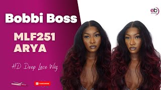Bobbi Boss Premium Synthetic 13X4 Hd Glueless Deep Lace Wig "Mlf251 Arya"|Ebonyline.Com