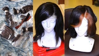 Step By Step Detailed Bob Wig | Creating A Side Part/ Knot Bleaching | Adding Elastic Band And More!