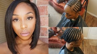 A-Line Bob | Full Sew In With A Lace Closure (No Glue/Hair Out) Ft. Unice Hair