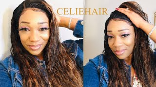 Celie Hair Pre-Plucked Highlight Water Wave  Lace Front Wig ..Did I Mess This Hair Up!!