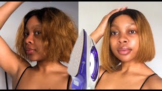 Straightening My Wigs With An Iron | Best Decision I'Ve Ever Made!