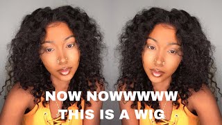 Yesssss It'S A Wig  |  Preplucked Hd Lace Curly Wig | Unboxing + Install + Review Ft Divasishai