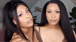 Budget Friendly 13X4 Kinky Straight Human Hair Lace Front Wig! | Ft. Julia Hair