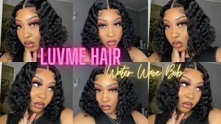 $169 4X4 Glueless Lace Water Wave Bob Ft. Luvme Hair