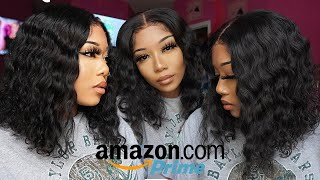 Amazon Wig Closure Wavy Bob Wig Review And Install Ft. Beauty Forever Hair | Olineece