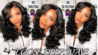 Loose Deep Wave Hair Under $55?!  Watch Me Install & Style This 24 Inch Unit On A Budget